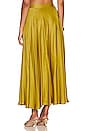 view 3 of 4 High Slit Circle Skirt in Antique Moss