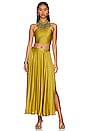 view 4 of 4 High Slit Circle Skirt in Antique Moss