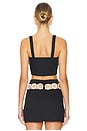 view 3 of 5 Square Neck Crop Top in Black