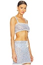 view 2 of 5 Galia Crop Top in Blue & White