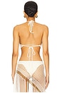 view 3 of 4 Aria Hand Crochet Fringe Halter Top in Ivory