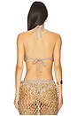 view 3 of 5 Adora Hand Crochet Beaded Halter Top in Bronze