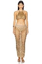 view 4 of 5 Adora Hand Crochet Beaded Halter Top in Bronze