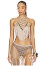 view 1 of 4 Aria Hand Crochet Halter Top in Bronze