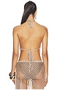 view 3 of 4 Aria Hand Crochet Halter Top in Bronze