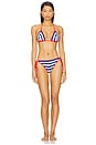 view 1 of 4 Loulou Bikini Set in Blue, Red & White