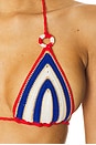 view 4 of 4 Loulou Bikini Set in Blue, Red & White