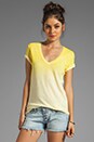 view 1 of 3 Jezebel Tie-Dye V-Neck in Lemonade