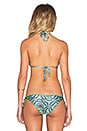 view 3 of 4 Arpoador Ruffle Edge Bikini Top in Mandala Green