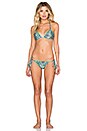 view 4 of 4 Arpoador Ruffle Edge Bikini Top in Mandala Green