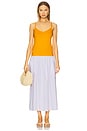 view 1 of 3 Luxe Cotton Silk Dress in Tangerine