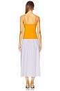 view 3 of 3 Luxe Cotton Silk Dress in Tangerine