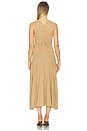 view 3 of 3 Cotton Cashmere Long Ruched Dress in Raffia
