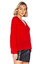 view 2 of 4 Alute Deep V Sweater in Flame
