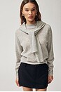 view 2 of 7 Featherweight Cashmere Layered Crewneck Sweater in Cement
