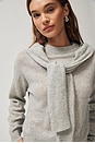 view 5 of 7 Featherweight Cashmere Layered Crewneck Sweater in Cement
