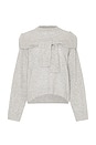view 6 of 7 Featherweight Cashmere Layered Crewneck Sweater in Cement