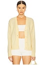 view 1 of 5 Featherweight Cashmere Cardigan in Pale Yellow