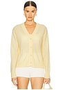 view 2 of 5 Featherweight Cashmere Cardigan in Pale Yellow