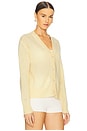 view 3 of 5 Featherweight Cashmere Cardigan in Pale Yellow