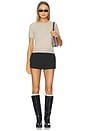 view 4 of 4 Cashmere Short Sleeve Cropped Pullover in Oat