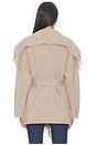 view 4 of 5 Wool Tie Waist Fringe Coat in Timber