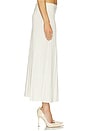 view 3 of 6 Premium Cashmino Ribbed Skirt in White