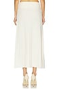 view 4 of 6 Premium Cashmino Ribbed Skirt in White