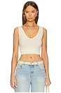 view 1 of 4 Cashmere Cropped Tank Top in White