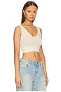 view 2 of 4 Cashmere Cropped Tank Top in White