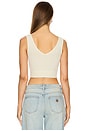 view 3 of 4 Cashmere Cropped Tank Top in White