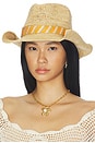 view 1 of 4 CHAPEAU DE COWBOY MELANIE in Natural & Gold