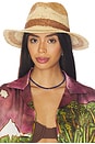 view 1 of 3 Samantha Fedora Hat in Natural & Browns