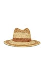 view 2 of 3 Samantha Fedora Hat in Natural & Browns
