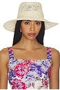 view 1 of 3 Callie Fedora Hat in Natural & Ivory