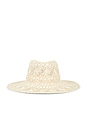 view 2 of 3 Callie Fedora Hat in Natural & Ivory