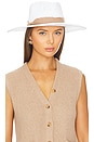 view 1 of 3 Shayna Hat in White & Taupe