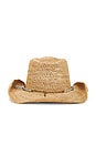 view 2 of 3 Morgan Cowboy Hat in Natural & Blue