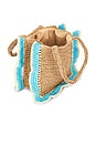 view 4 of 4 СУМКА ТОУТ KAMILA in Natural & Turquoise