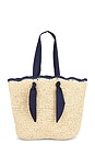 view 1 of 4 Capri Tote Bag in Natural & Navy