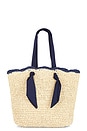 view 2 of 4 Capri Tote Bag in Natural & Navy