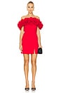 view 1 of 3 Flower Bardot Mini Dress in Red