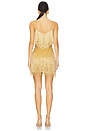 view 4 of 6 Beaded Fringe Mini Dress in Gold