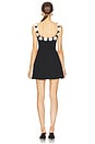view 3 of 4 Square Neck Structured Mini Dress in Black