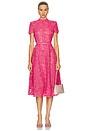 view 1 of 3 ROBE MIDI EN DENTELLE in Pink