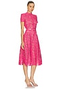 view 2 of 3 ROBE MIDI EN DENTELLE in Pink