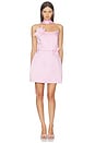 view 1 of 5 Flower Trim Mini Dress in Pink
