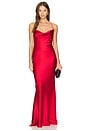 view 2 of 3 Cowl Neck Maxi Dress in Red