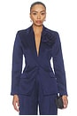 view 1 of 5 Satin Blazer in Navy