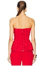 view 3 of 5 Peplum Flower Detail Top in Red